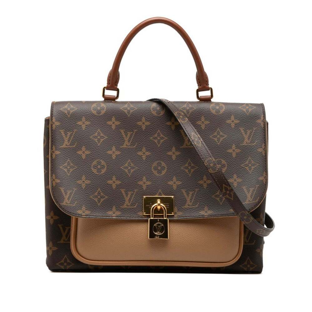 LOUIS VUITTON Brown Monogram Leather Shoulder Bag